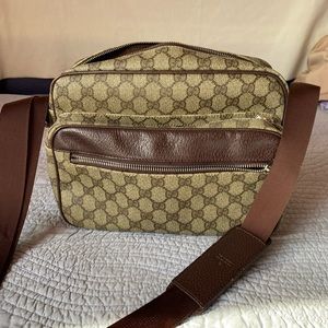 genuine leather gucci shoulder bag